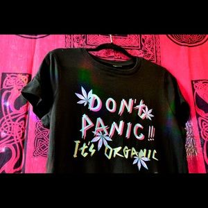 CUSTOM PRINTED DTG Black Universal Thread crop top